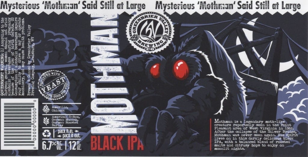 Mothman IPA label